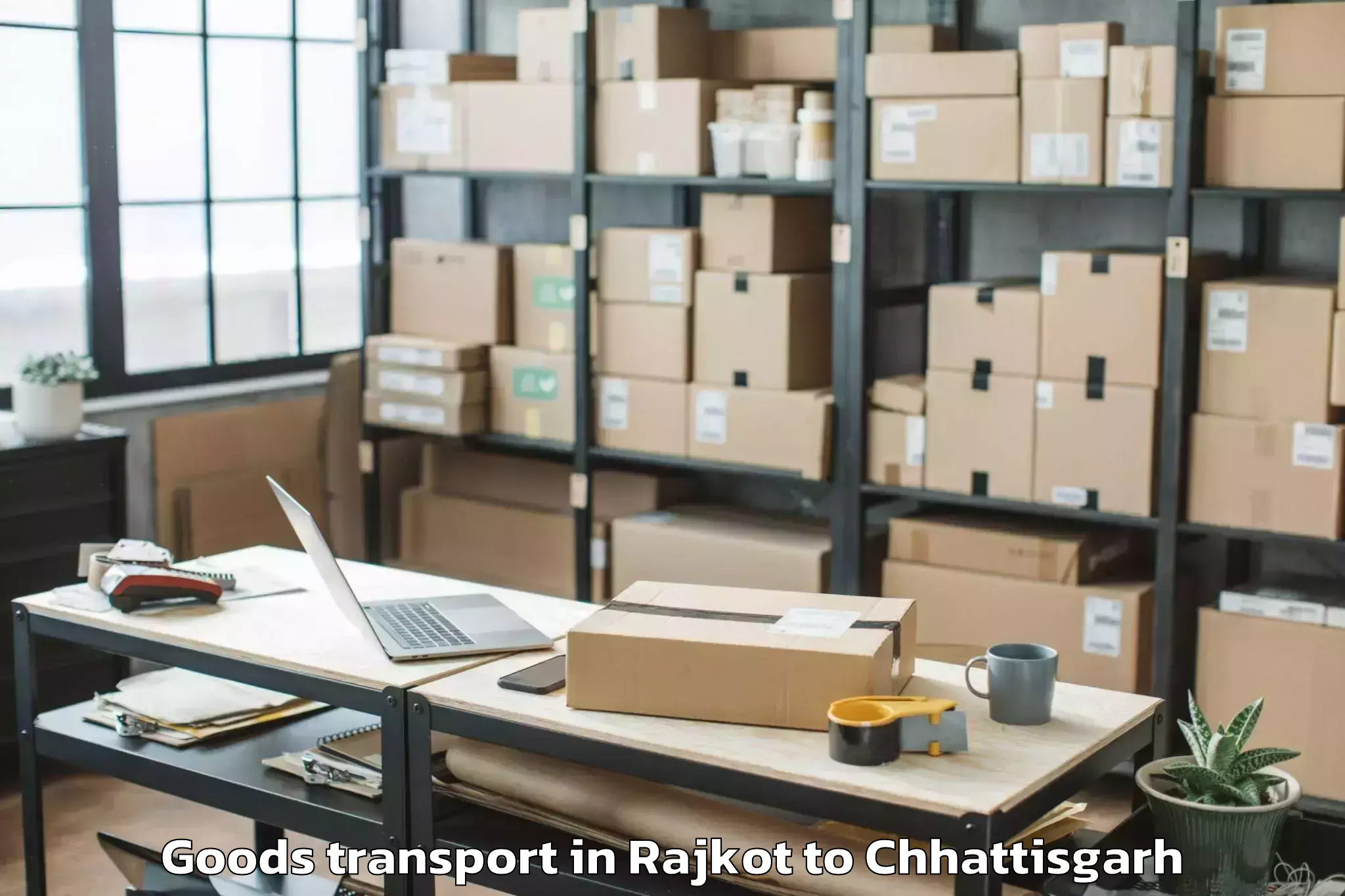 Easy Rajkot to Simga Goods Transport Booking